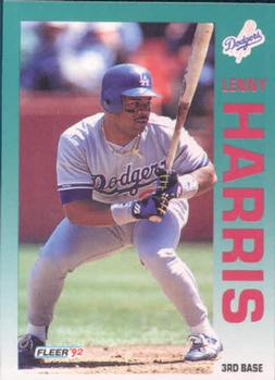 #458 Lenny Harris - Los Angeles Dodgers - 1992 Fleer Baseball