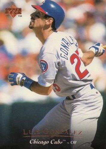 #458 Luis Gonzalez - Chicago Cubs - 1995 Upper Deck Baseball