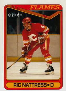 #459 Ric Nattress - Calgary Flames - 1990-91 O-Pee-Chee Hockey
