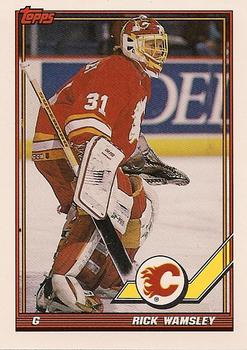 #459 Rick Wamsley - Calgary Flames - 1991-92 Topps Hockey