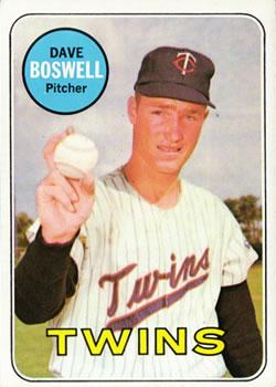 #459 Dave Boswell - Minnesota Twins - 1969 Topps Baseball
