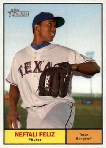 #459 Neftali Feliz - Texas Rangers - 2010 Topps Heritage Baseball