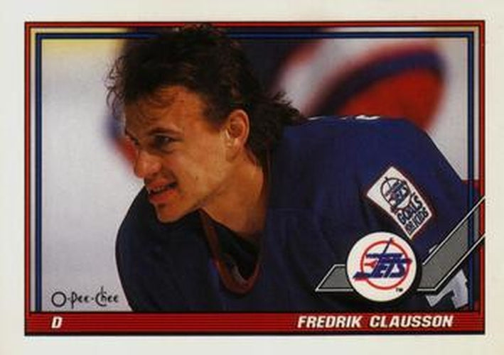 #45 Fredrik Olausson - Winnipeg Jets - 1991-92 O-Pee-Chee Hockey