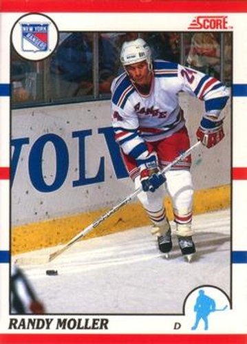 #45 Randy Moller - New York Rangers - 1990-91 Score Canadian Hockey