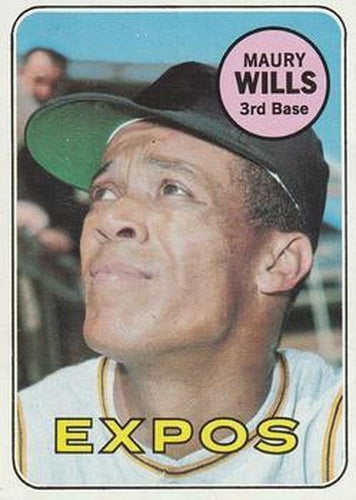 #45 Maury Wills - Montreal Expos - 1969 Topps Baseball