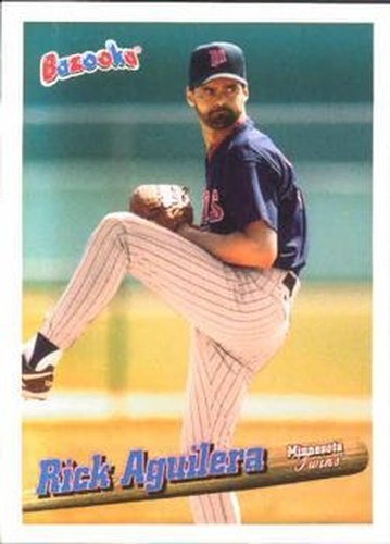 #45 Rick Aguilera - Minnesota Twins - 1996 Bazooka Baseball