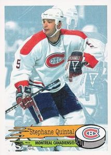 #45 Stephane Quintal - Montreal Canadiens - 1995-96 Panini Hockey Stickers