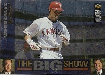 #45 Juan Gonzalez - Texas Rangers - 1997 Collector's Choice Baseball - The Big Show