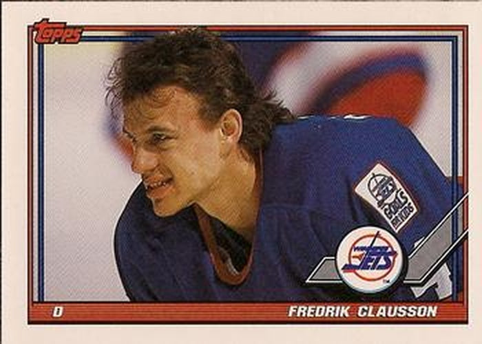 #45 Fredrik Olausson - Winnipeg Jets - 1991-92 Topps Hockey