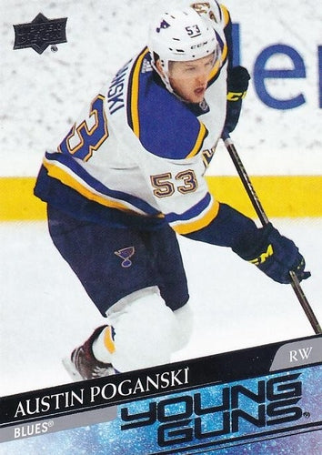 #460 Austin Poganski - St. Louis Blues - 2020-21 Upper Deck Hockey