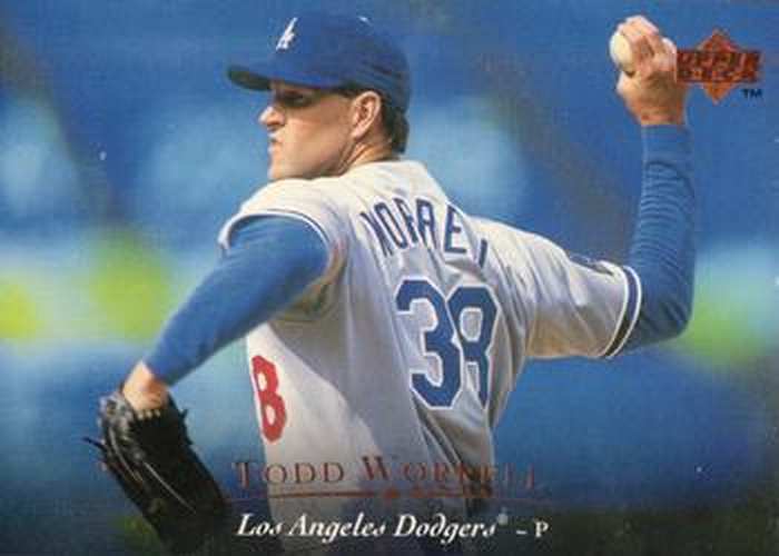 #460 Todd Worrell - Los Angeles Dodgers - 1995 Upper Deck Baseball