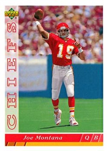 #460 Joe Montana - Kansas City Chiefs - 1993 Upper Deck Football