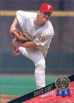 #460 David West - Philadelphia Phillies - 1993 Leaf Baseball
