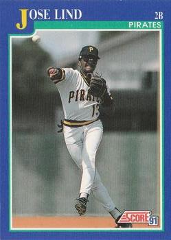 #461 Jose Lind - Pittsburgh Pirates - 1991 Score Baseball