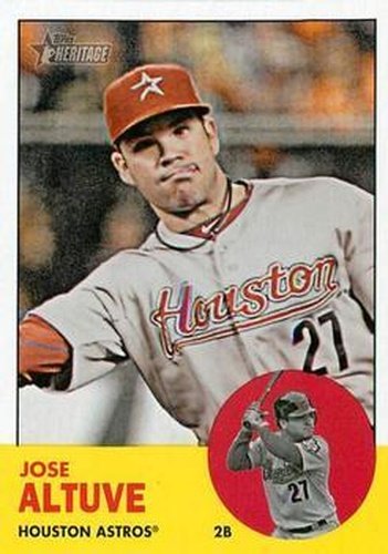 #461 Jose Altuve - Houston Astros - 2012 Topps Heritage Baseball