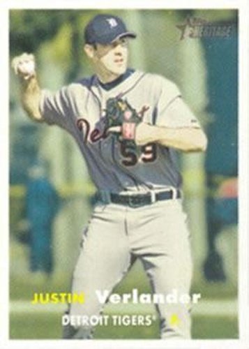 #461 Justin Verlander - Detroit Tigers - 2006 Topps Heritage Baseball