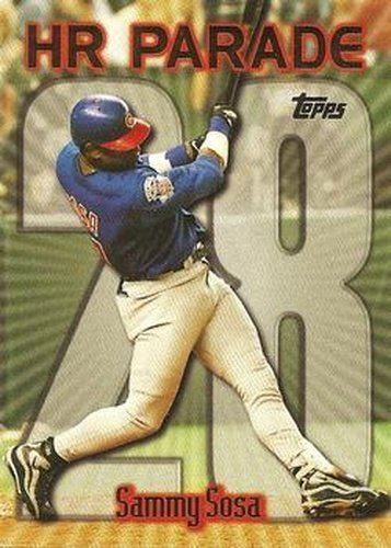 #461ab Sammy Sosa - VAR: HR 28 - Chicago Cubs - 1999 Topps Baseball