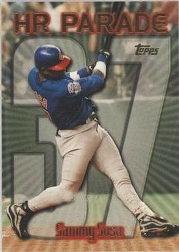 #461ak Sammy Sosa - VAR: HR 37 - Chicago Cubs - 1999 Topps Baseball