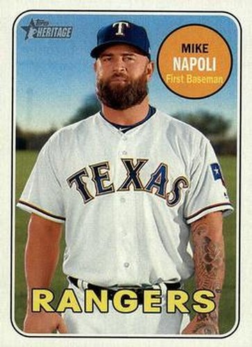 #462 Mike Napoli - Texas Rangers - 2018 Topps Heritage Baseball