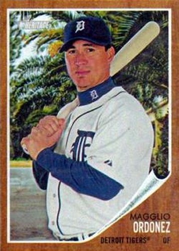 #462 Magglio Ordonez - Detroit Tigers - 2011 Topps Heritage Baseball