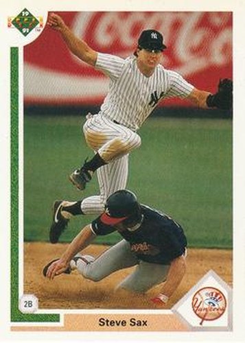 #462 Steve Sax - New York Yankees - 1991 Upper Deck Baseball