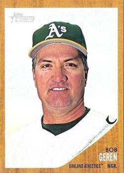 #463 Bob Geren - Oakland Athletics - 2011 Topps Heritage Baseball