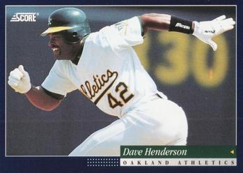 #463 Dave Henderson - Oakland Athletics -1994 Score Baseball