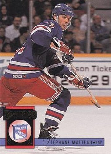 #463 Stephane Matteau - New York Rangers - 1993-94 Donruss Hockey