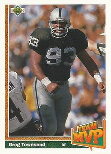 #463 Greg Townsend - Los Angeles Raiders - 1991 Upper Deck Football