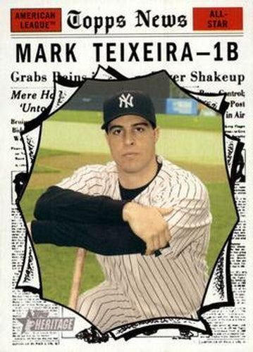 #463a Mark Teixeira - New York Yankees - 2010 Topps Heritage Baseball