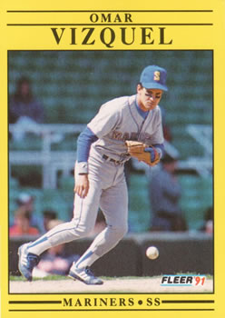 #464 Omar Vizquel - Seattle Mariners - 1991 Fleer Baseball