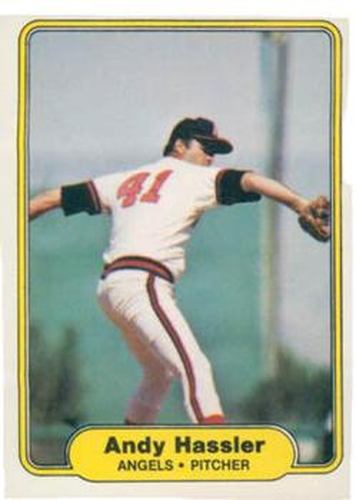 #464 Andy Hassler - California Angels - 1982 Fleer Baseball