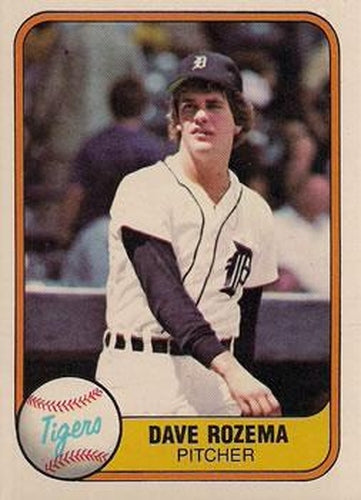 #464 Dave Rozema - Detroit Tigers - 1981 Fleer Baseball