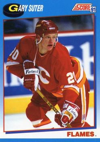#464 Gary Suter - Calgary Flames - 1991-92 Score Canadian Bilingual Hockey