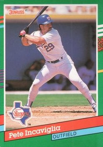 #464 Pete Incaviglia - Texas Rangers - 1991 Donruss Baseball