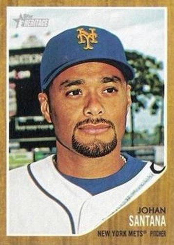 #464 Johan Santana - New York Mets - 2011 Topps Heritage Baseball
