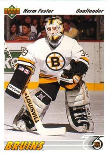 #465 Norm Foster - Boston Bruins - 1991-92 Upper Deck Hockey
