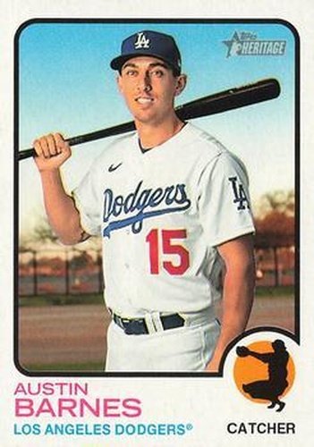 #465 Austin Barnes - Los Angeles Dodgers - 2022 Topps Heritage Baseball