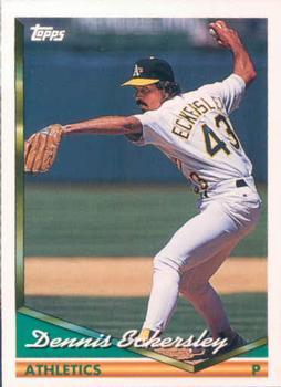 #465 Dennis Eckersley - Oakland Athletics - 1994 Topps Baseball