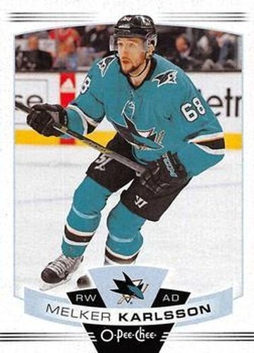 #465 Melker Karlsson - San Jose Sharks - 2019-20 O-Pee-Chee Hockey