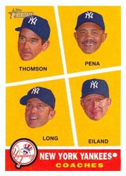 #465 Rob Thomson / Tony Pena / Kevin Long / Dave Eiland - New York Yankees - 2009 Topps Heritage Baseball