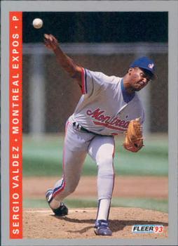 #465 Sergio Valdez - Montreal Expos - 1993 Fleer Baseball
