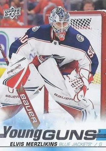 #466 Elvis Merzlikins - Columbus Blue Jackets - 2019-20 Upper Deck Hockey
