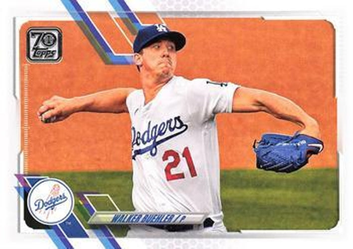 #466 Walker Buehler - Los Angeles Dodgers - 2021 Topps Baseball