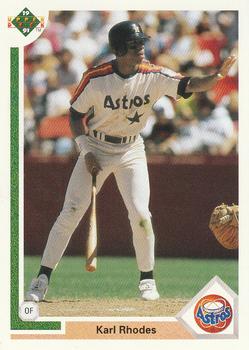 #466 Karl Rhodes - Houston Astros - 1991 Upper Deck Baseball
