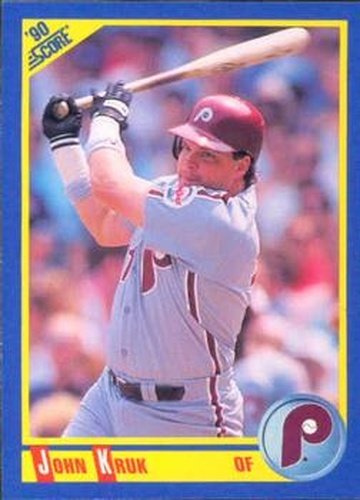 467 John Kruk - Philadelphia Phillies - 1990 Score Baseball – Isolated Cards