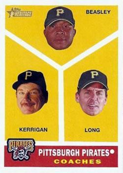 #467 Tony Beasley / Joe Kerrigan / Don Long - Pittsburgh Pirates - 2009 Topps Heritage Baseball