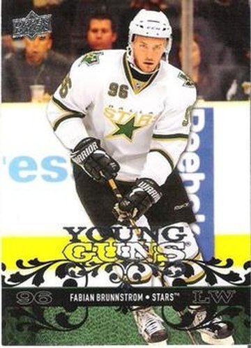 #467 Fabian Brunnstrom - Dallas Stars - 2008-09 Upper Deck Hockey