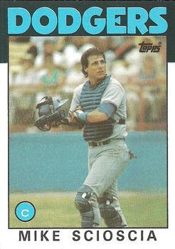 #468 Mike Scioscia - Los Angeles Dodgers - 1986 Topps Baseball