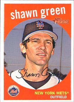 #468 Shawn Green - New York Mets - 2008 Topps Heritage Baseball